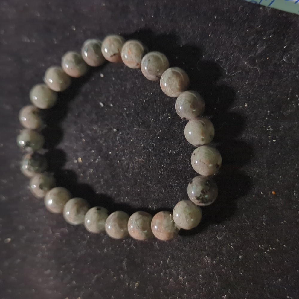 Natural jasper bead bracelet